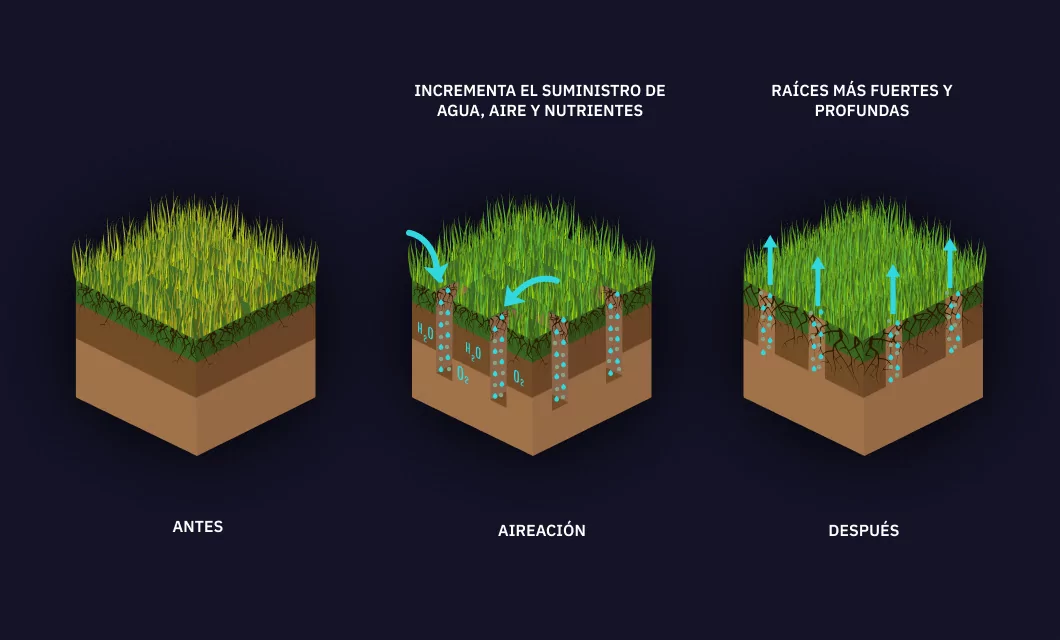 agujeros de aire en un campo agricola