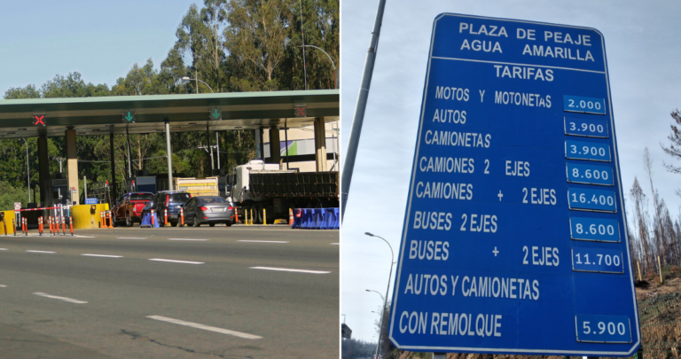 Cuánto cuesta el peaje entre Santiago y Concepción