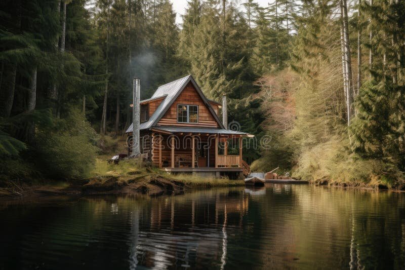 cabanas acogedoras en un bosque sereno