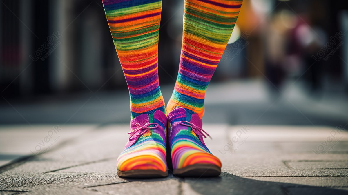 calcetines coloridos en exhibicion atractiva
