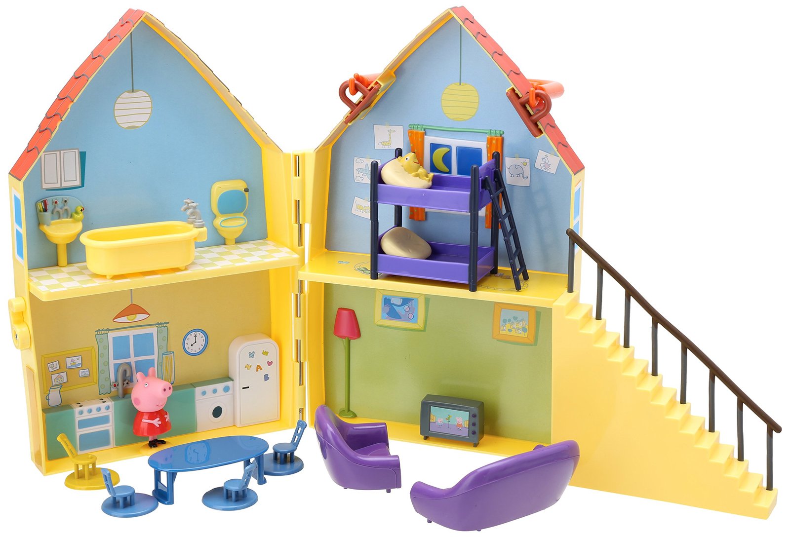 casa de juguete de peppa pig colorida