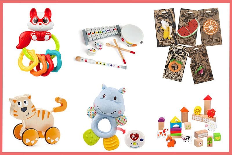 coleccion colorida de juguetes infantiles