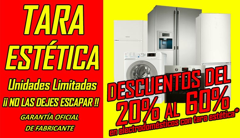 electrodomesticos en un outlet colorido