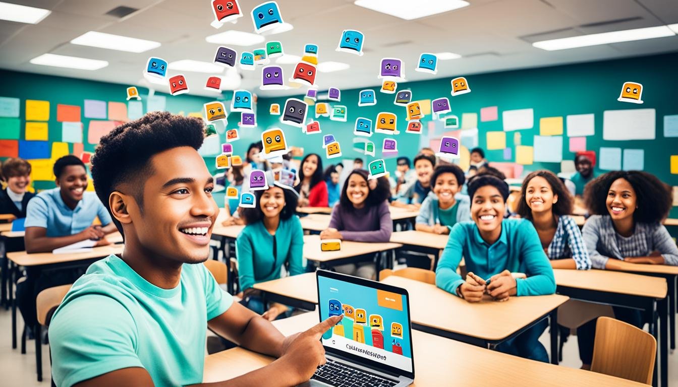 estudiantes colaborando en un aula virtual