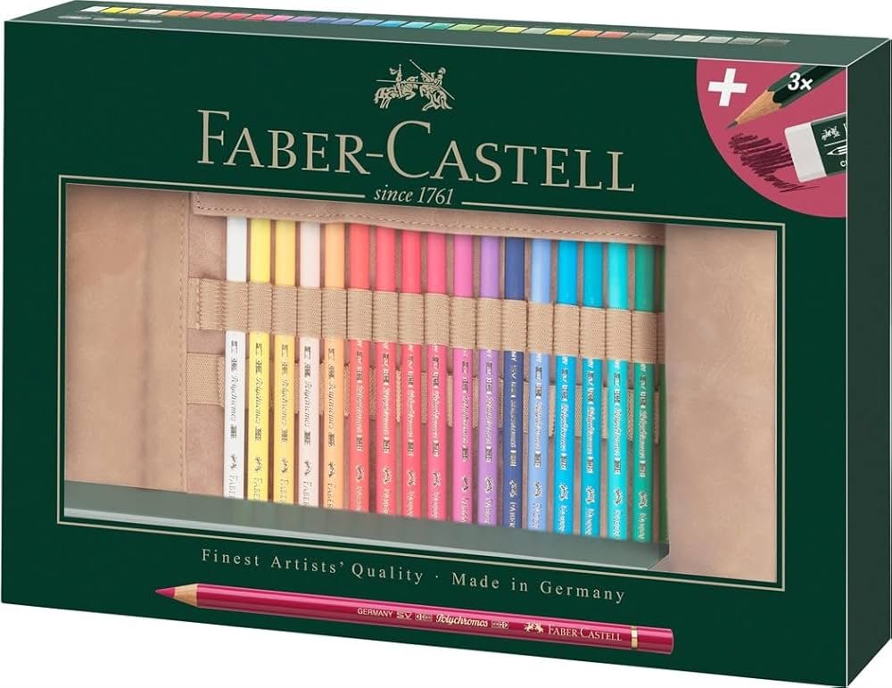 lapices de colores faber castell en fila