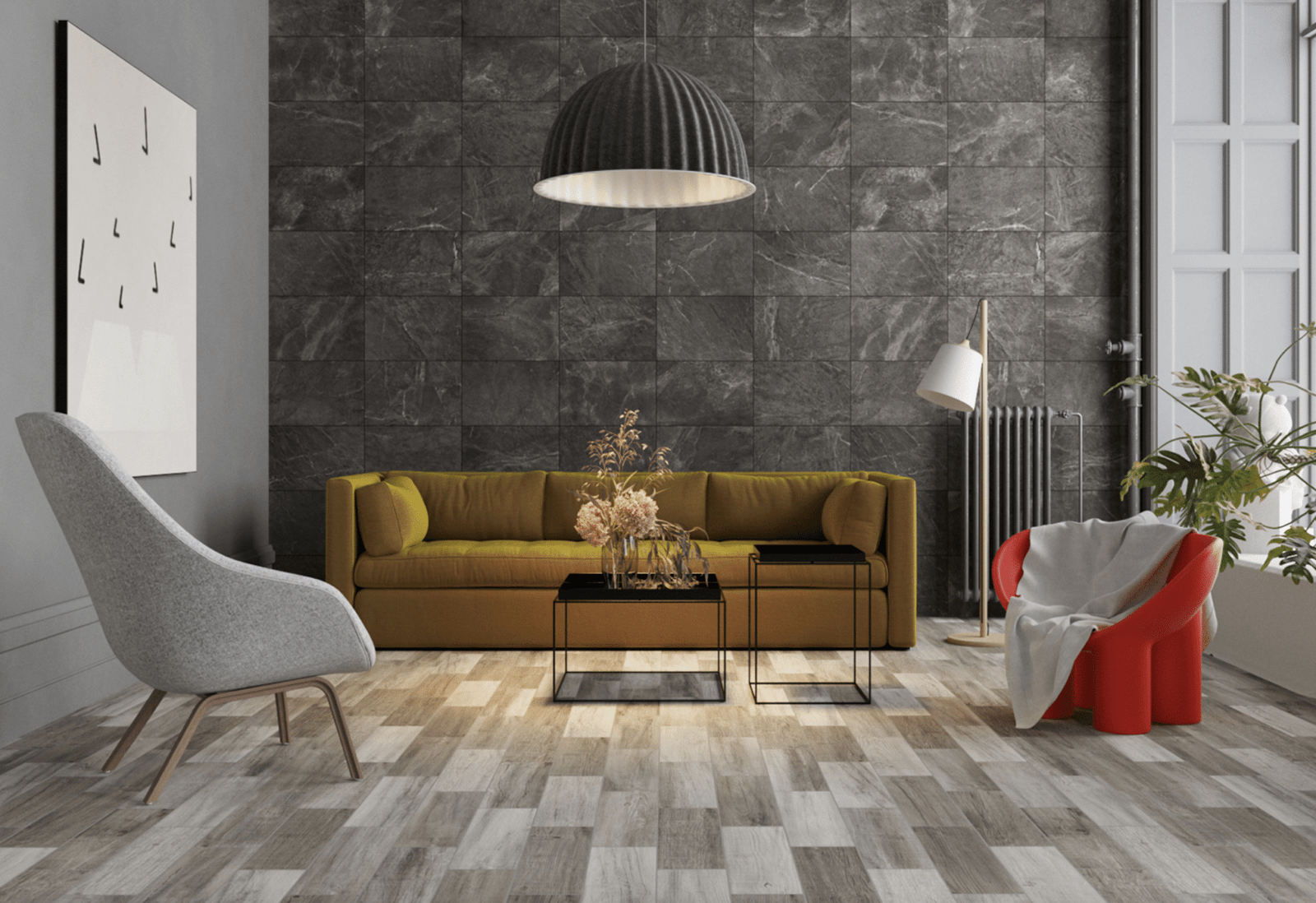 muestra de diferentes cubre pisos modernos