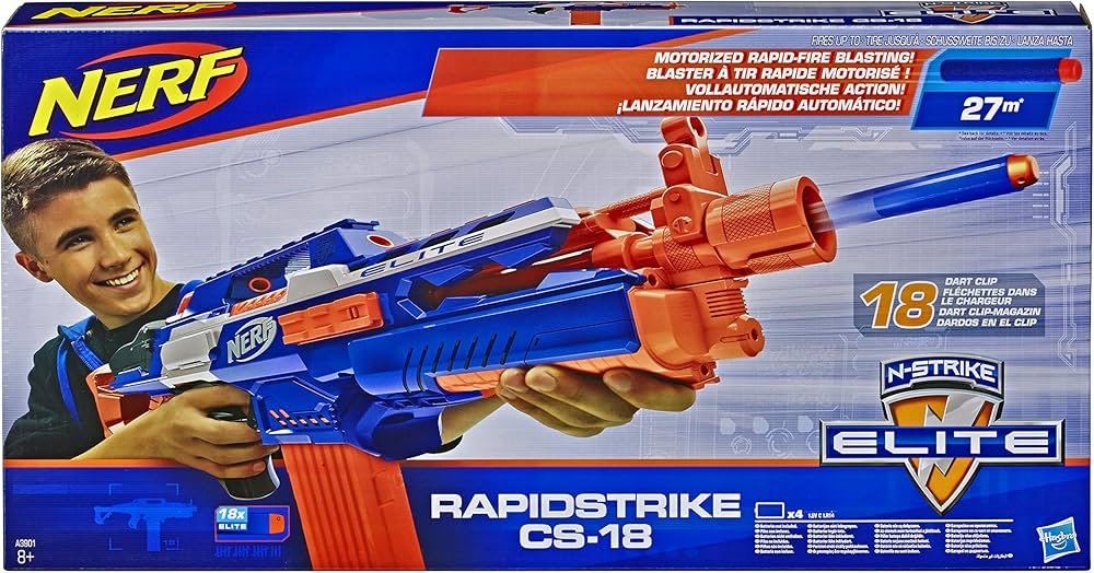 pistola nerf n strike elite en accion