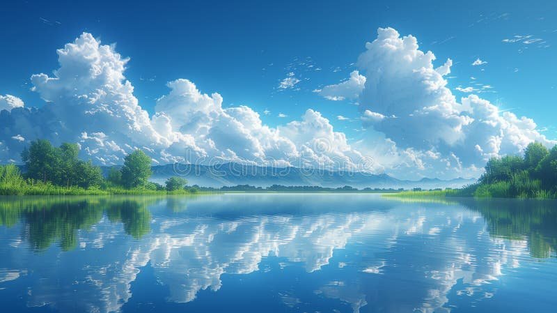 reflejo en un lago sereno