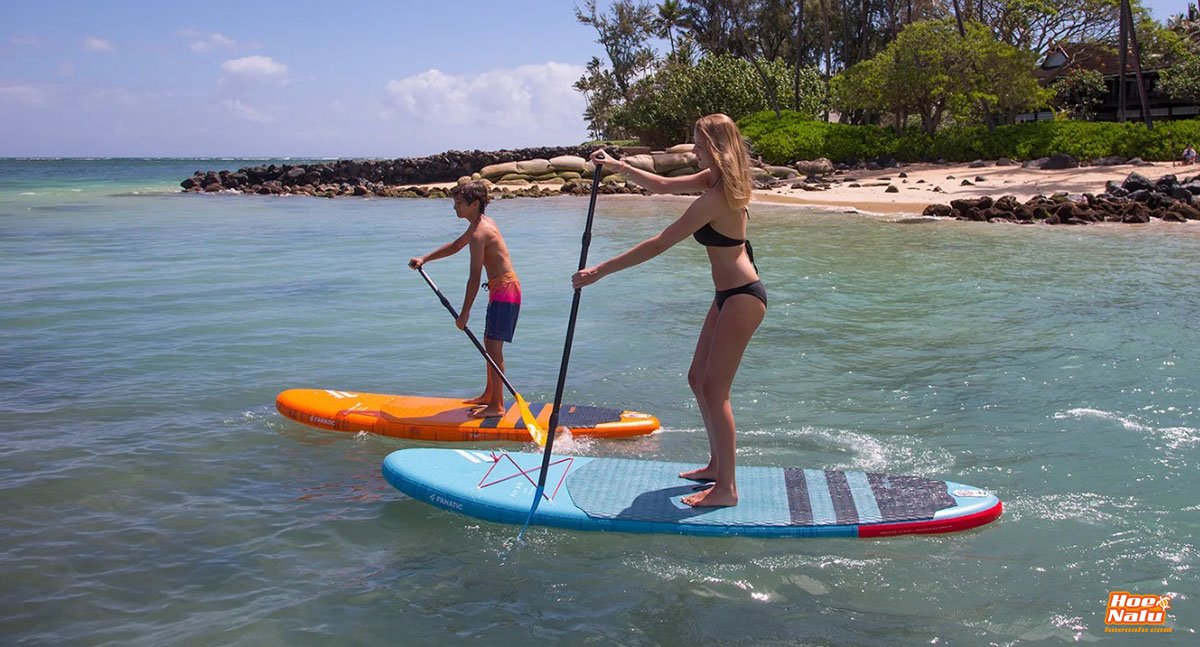 tablas de stand up paddle en la playa