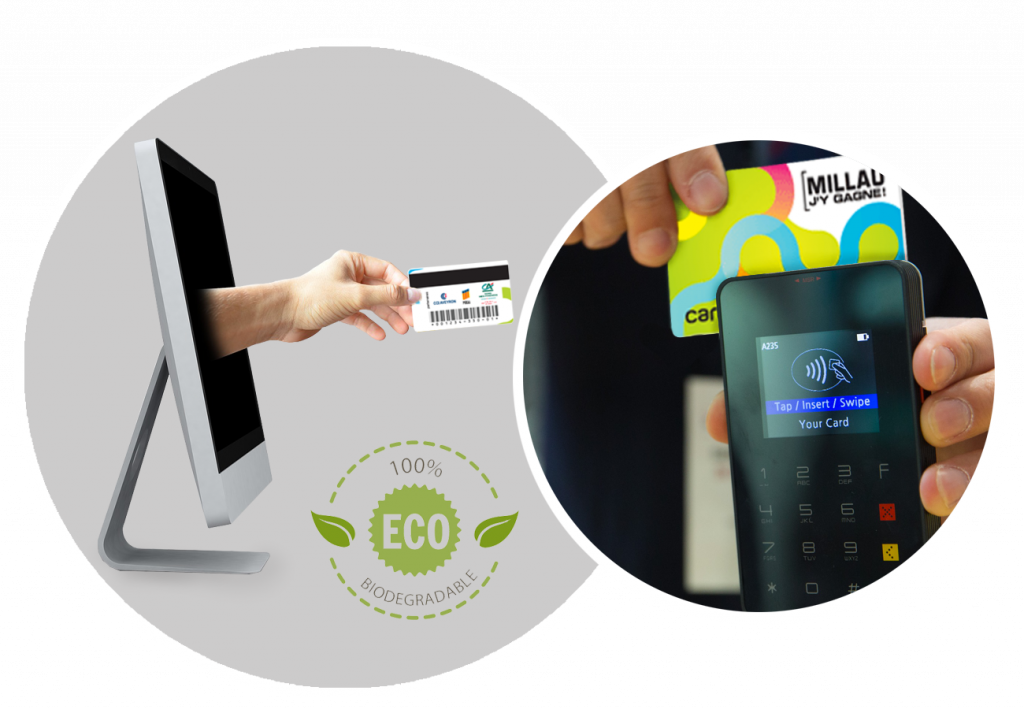 tarjeta de fidelidad con puntos acumulados