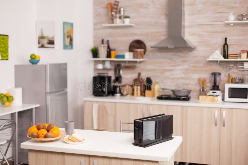 tostadora de pan en cocina moderna