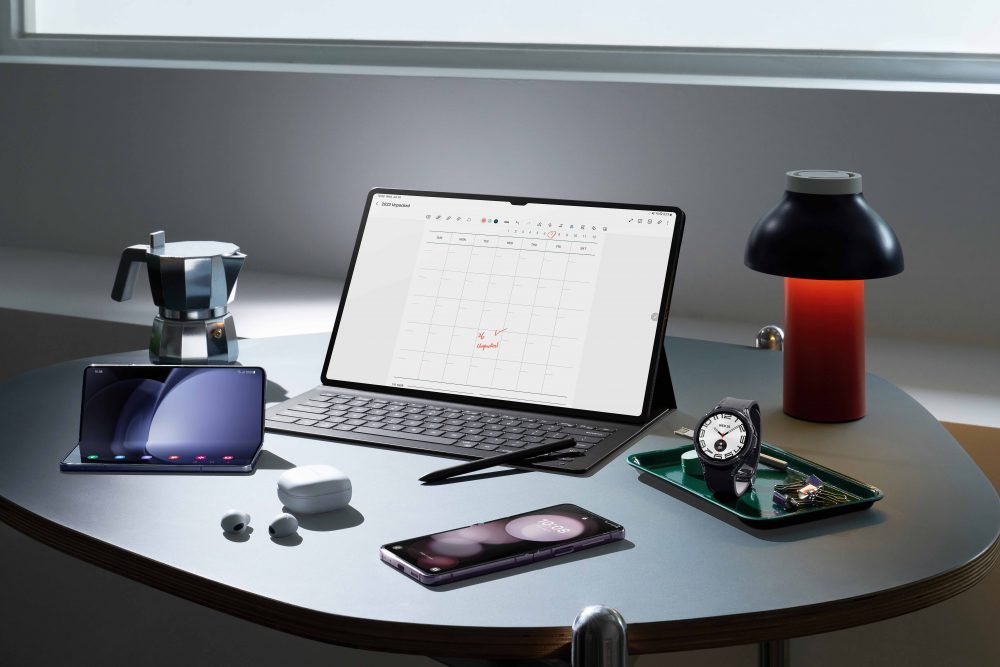 varias tabletas samsung sobre una mesa